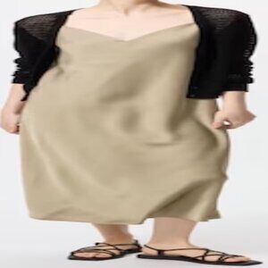 Uniqlo Women's Beige Satin Camisole Dress XS